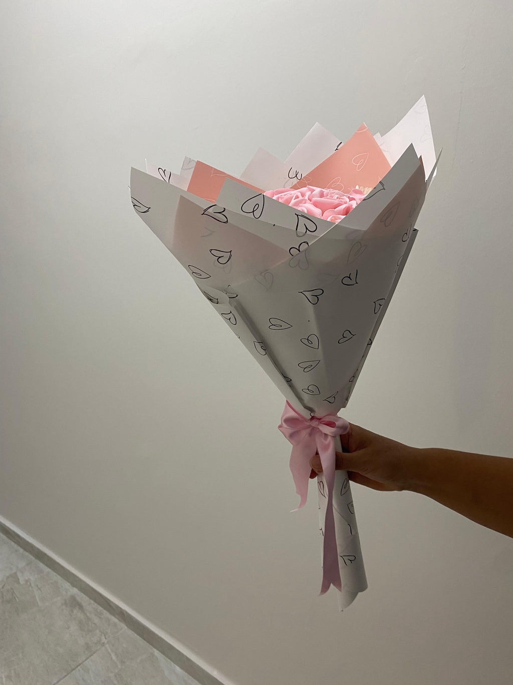 Aura® Papatyalı Soft Pembe Gül