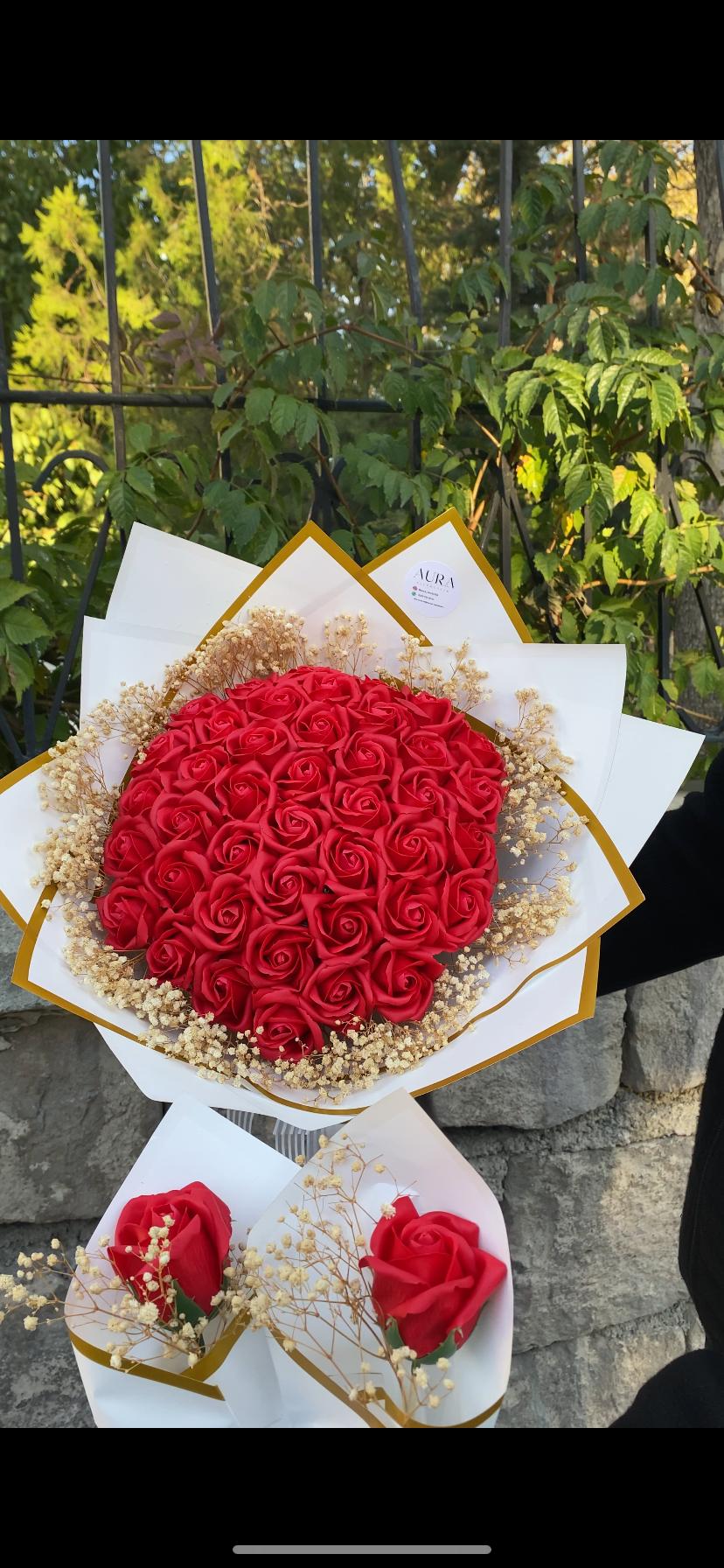 Aura® 41 li beyaz buket