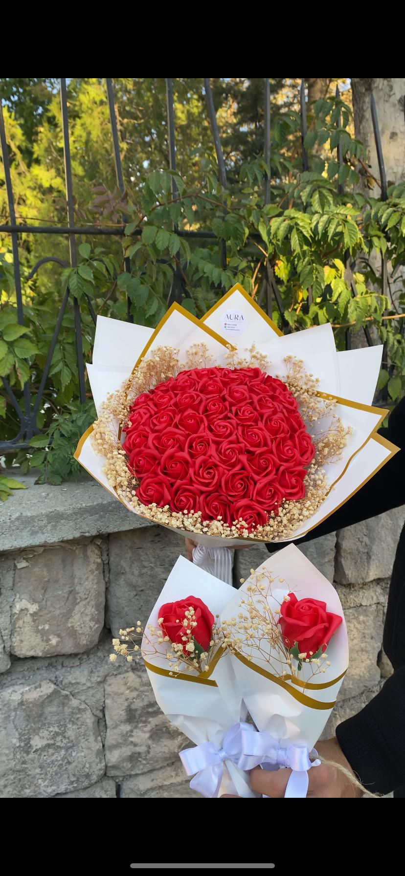 Aura® 41 li beyaz buket